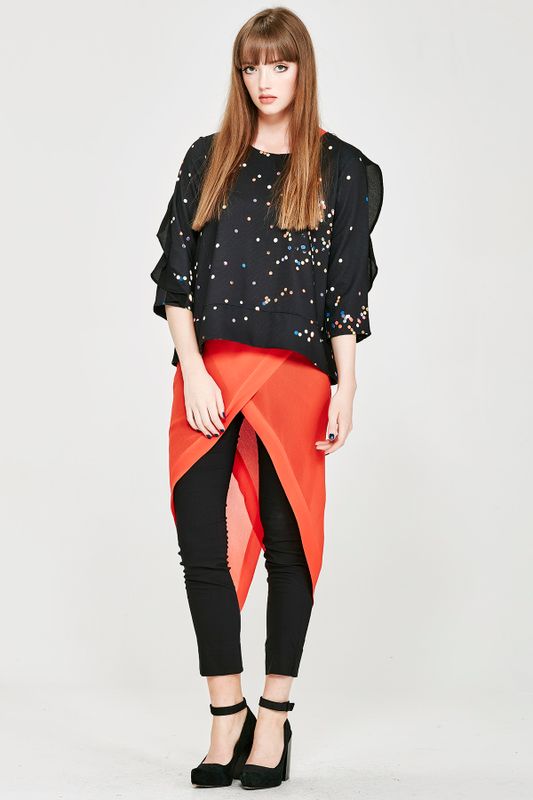'Raspberries On Top' Top
								, 			'Thats For Two' Top
								, 			'Black Canvas' Pant
