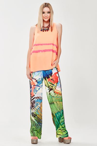 AT HALF CONTRAST TOP
								, 			SLOUCH POTATO PANT