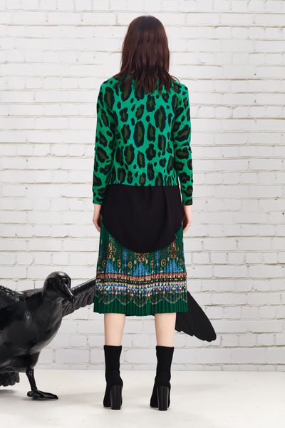 SUCH A CHEETAH CARDI
								, 			PARTY LINE SKIRT