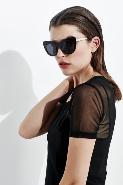 CROSS THE LINE SUNGLASSES
								, 			TULLE OF THUMB TOP