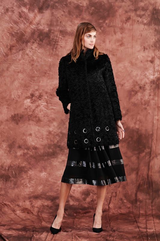 INSIDE OUT COAT
								, 			STRIPE RIGHT SKIRT