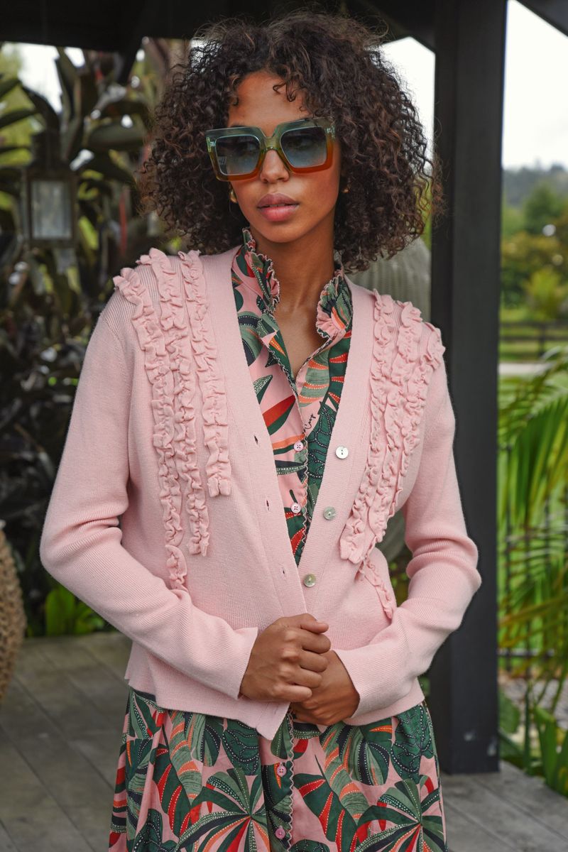 									FRILLUXE CARDIGAN
			
