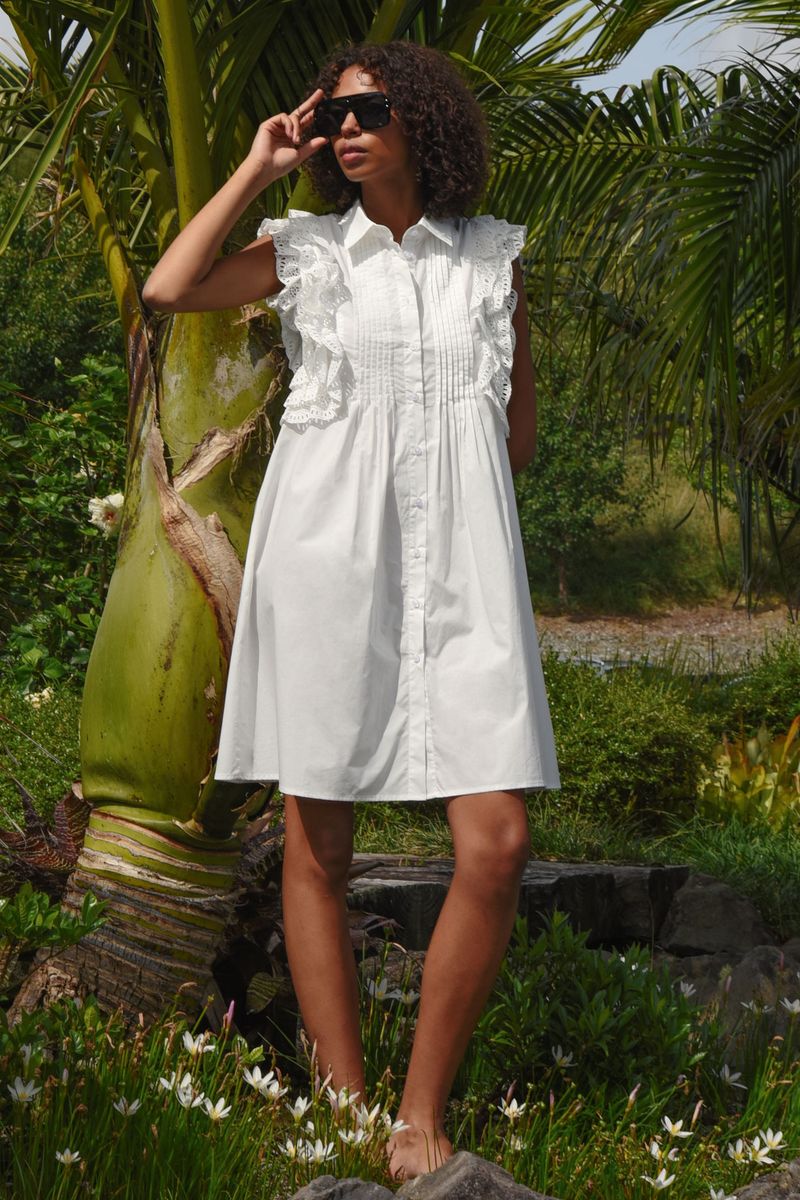 									RUFFLE AROUND THE EDGES DRESS
			