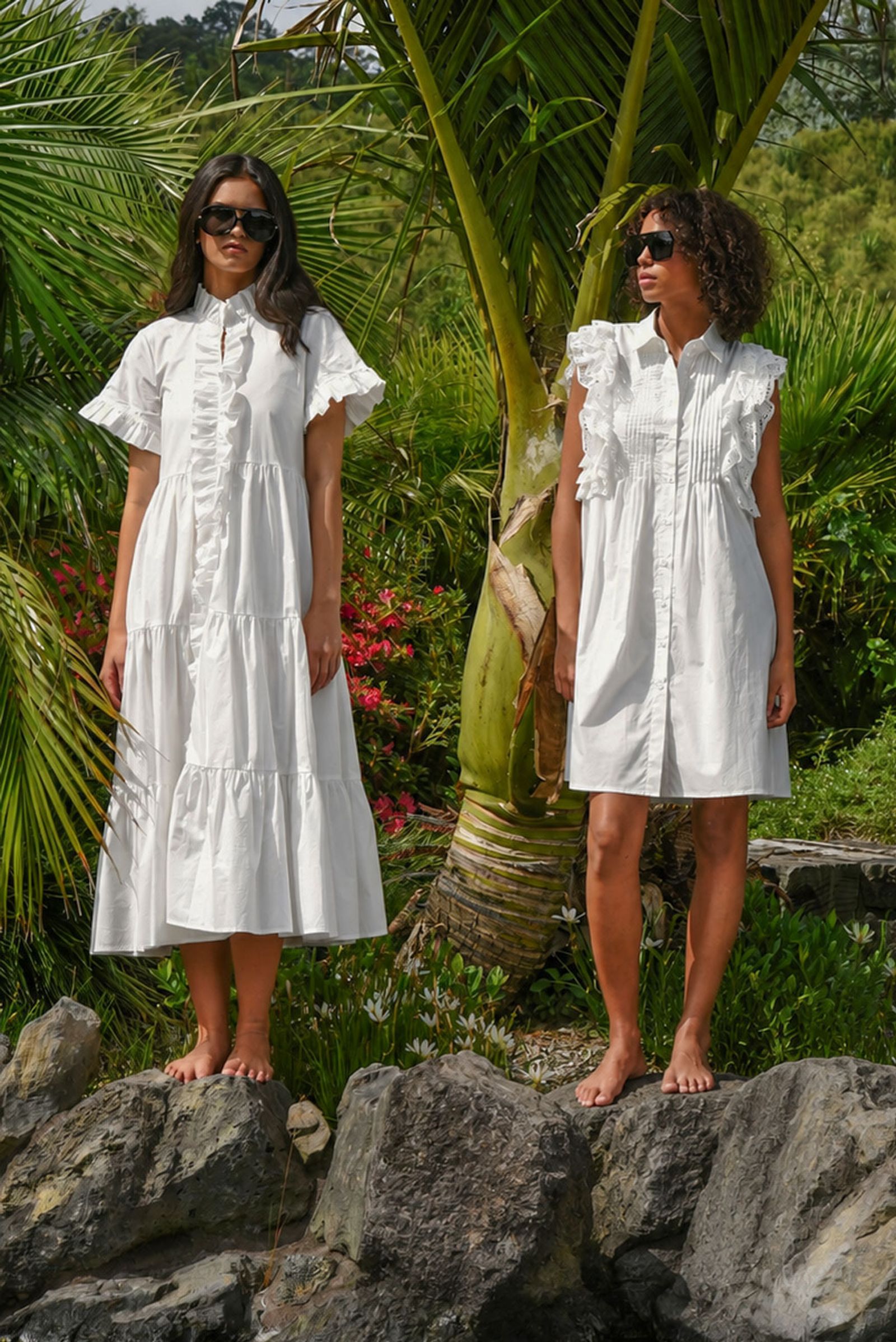 									FRILLAXED DRESS
								, 			RUFFLE AROUND THE EDGES DRESS
			