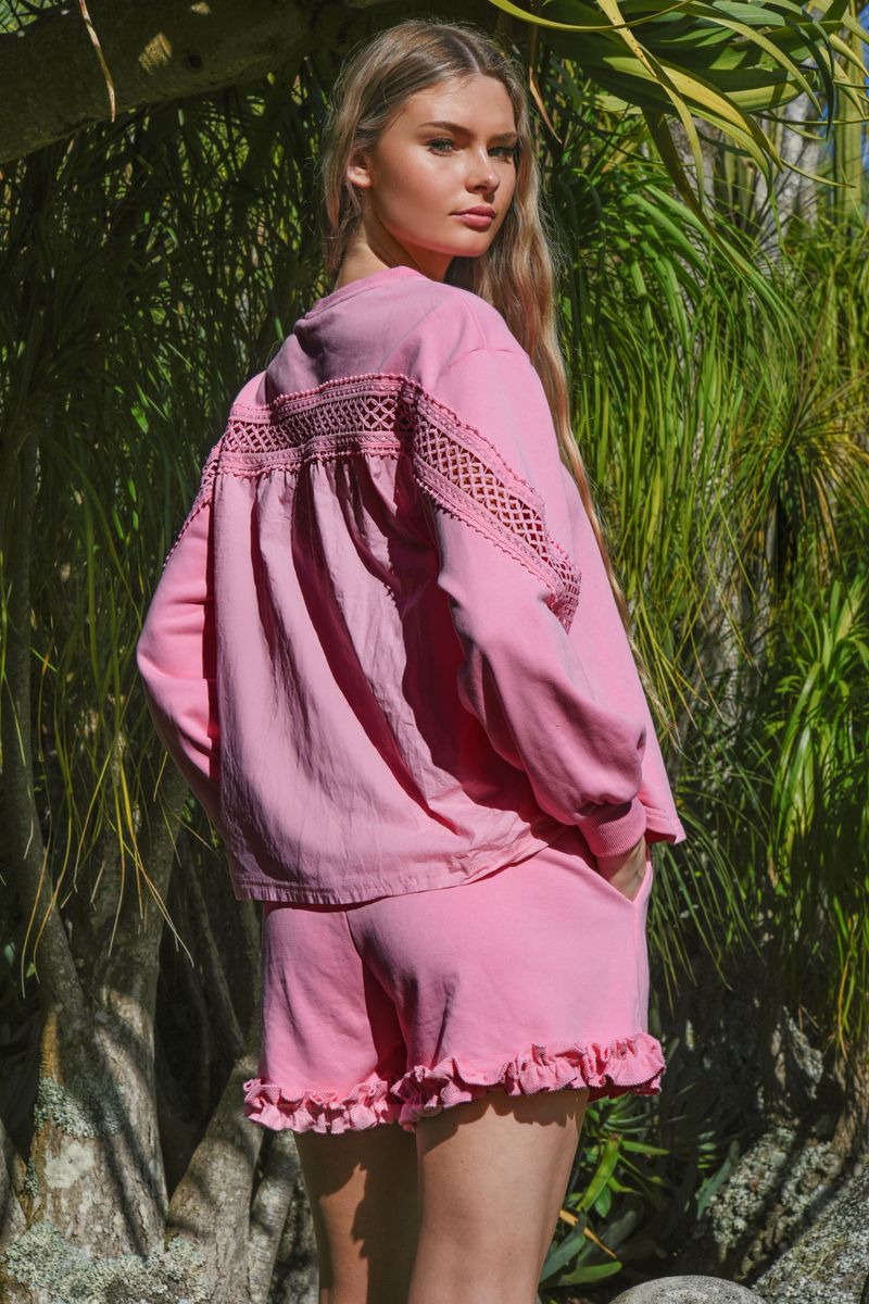 SWEATER THAN HONEY SWEATSHIRT
								, 			FRILLY FABULOUS SHORT