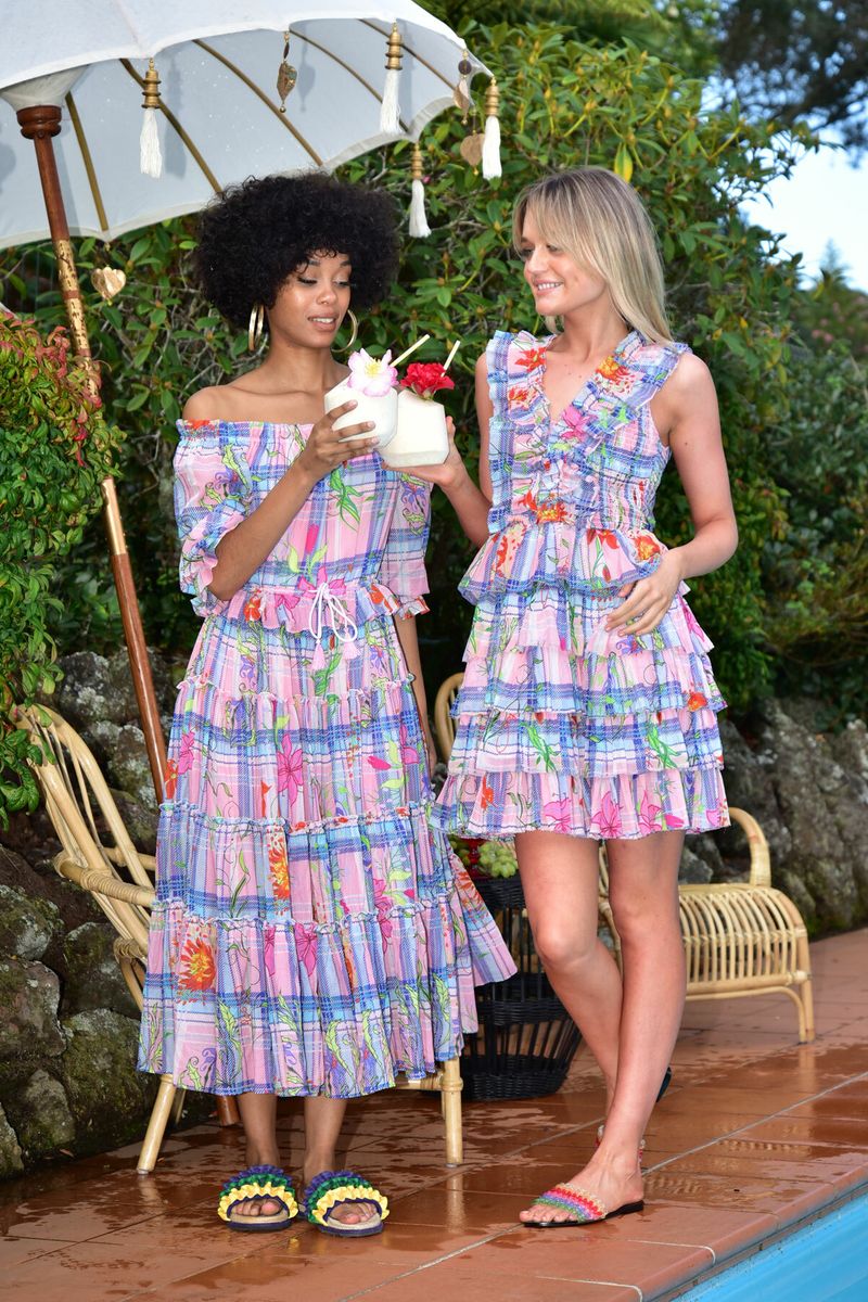 CUTE & SCOOT DRESS
								, 			FIESTA FRILLS DRESS