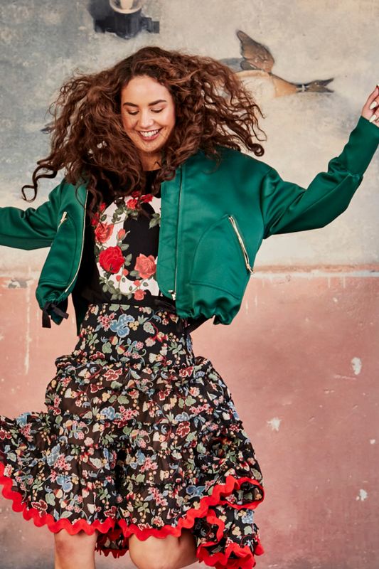 ZIP IT JACKET
								, 			C YOU LATER T-SHIRT
								, 			FLORAL LAYERS SKIRT
