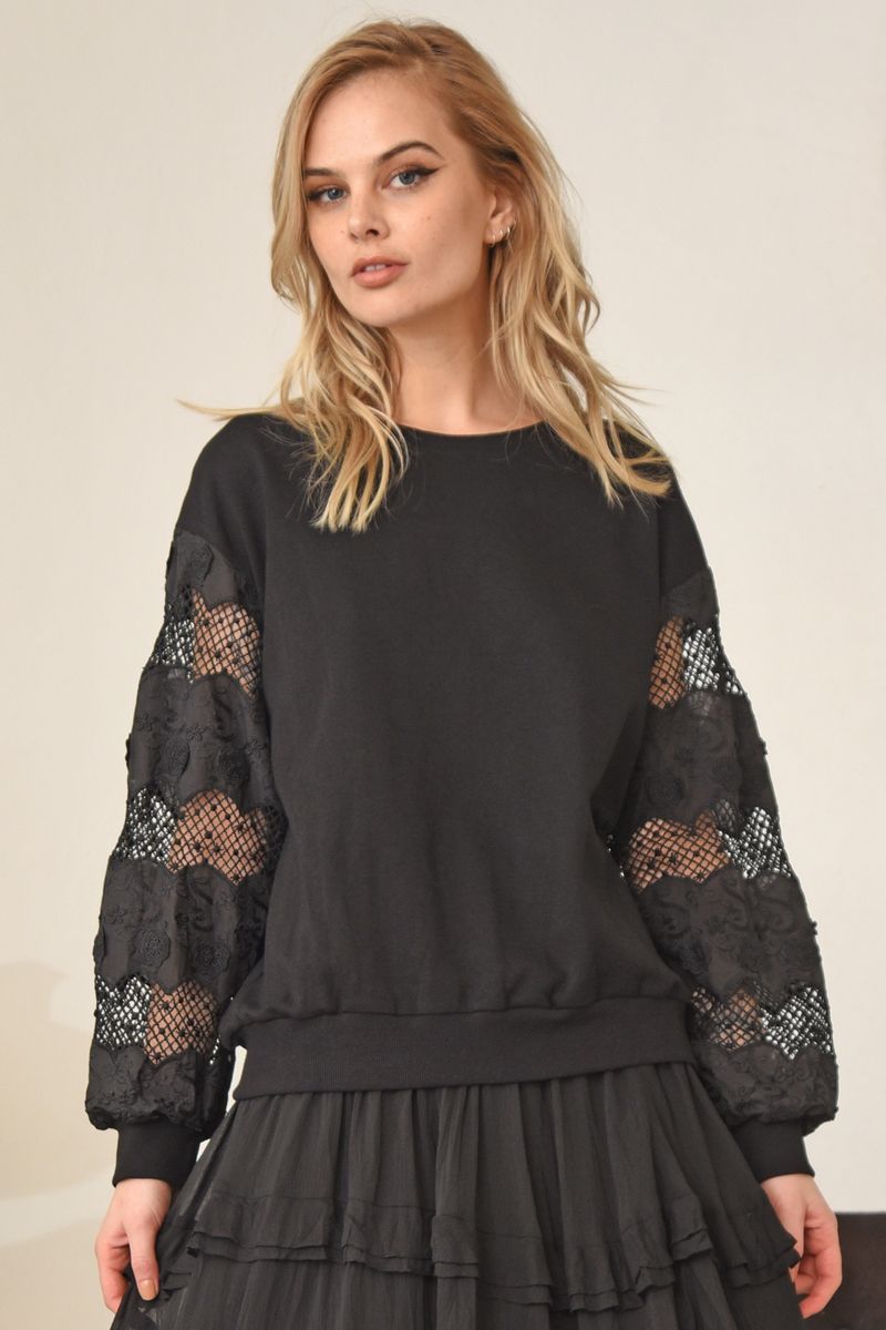 LACE TO THE FINISH SWEATSHIRT