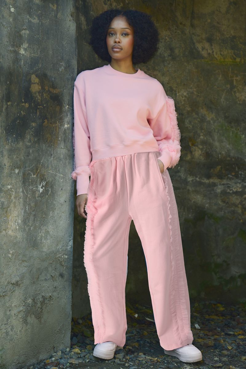 RUFFLE GAME SWEATSHIRT
								, 			TRACK YOU DOWN TRACKPANT