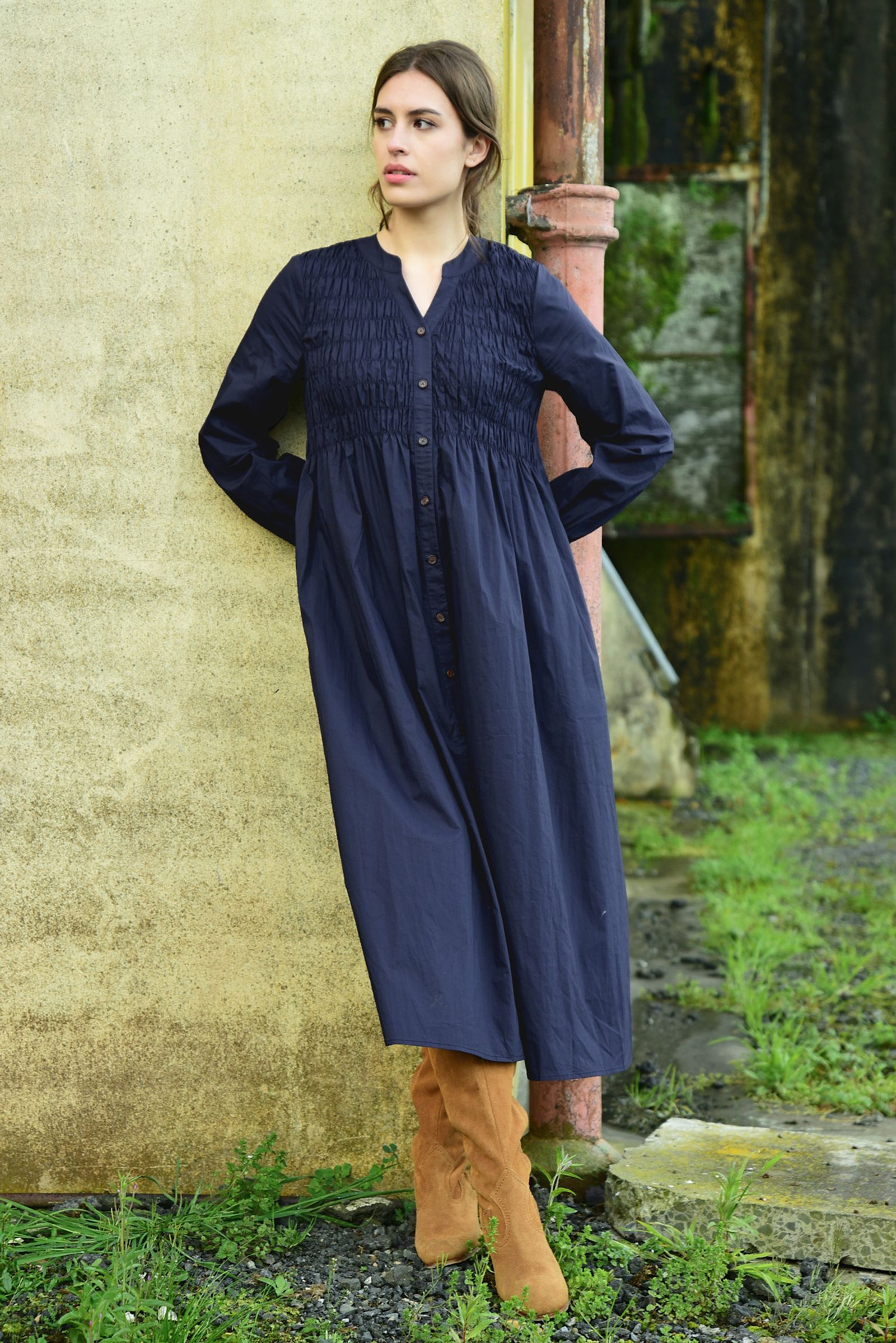 SHIRRED SPACE DRESS