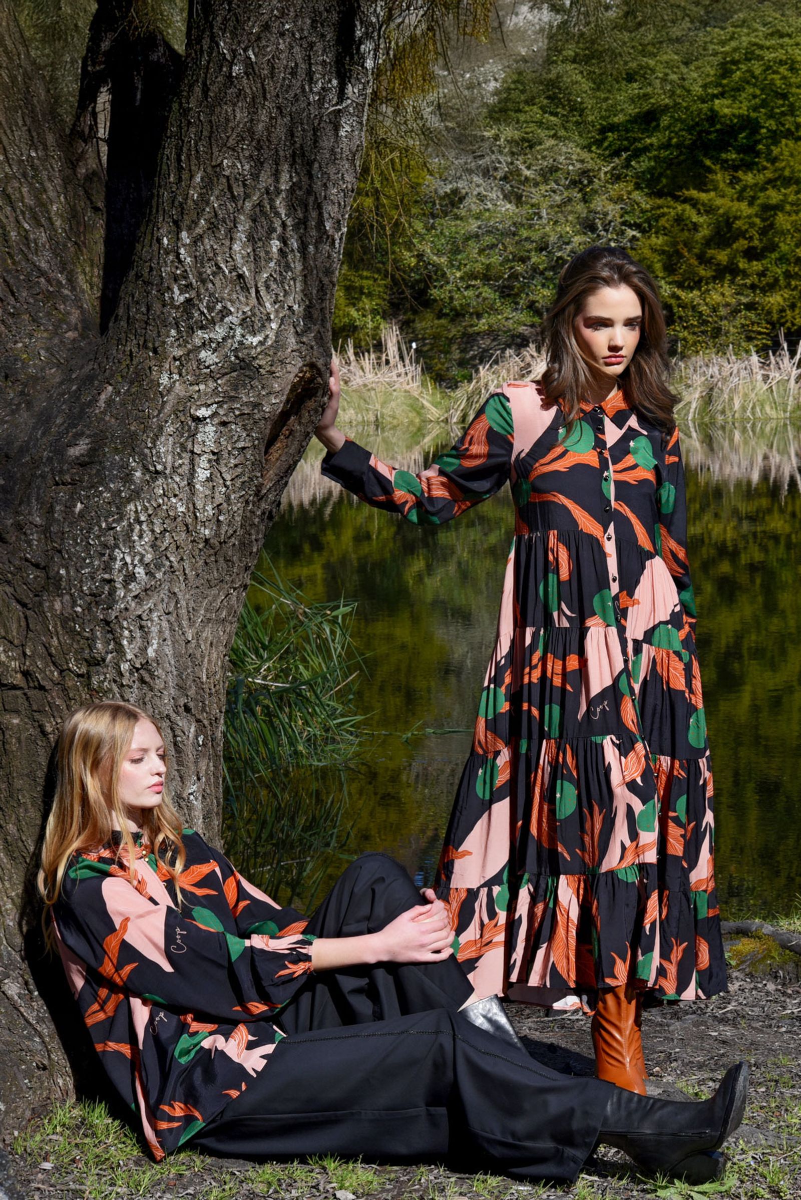 									SUN & THE SWOON DRESS
								, 			HIGH & MIGHTY BLOUSE
			