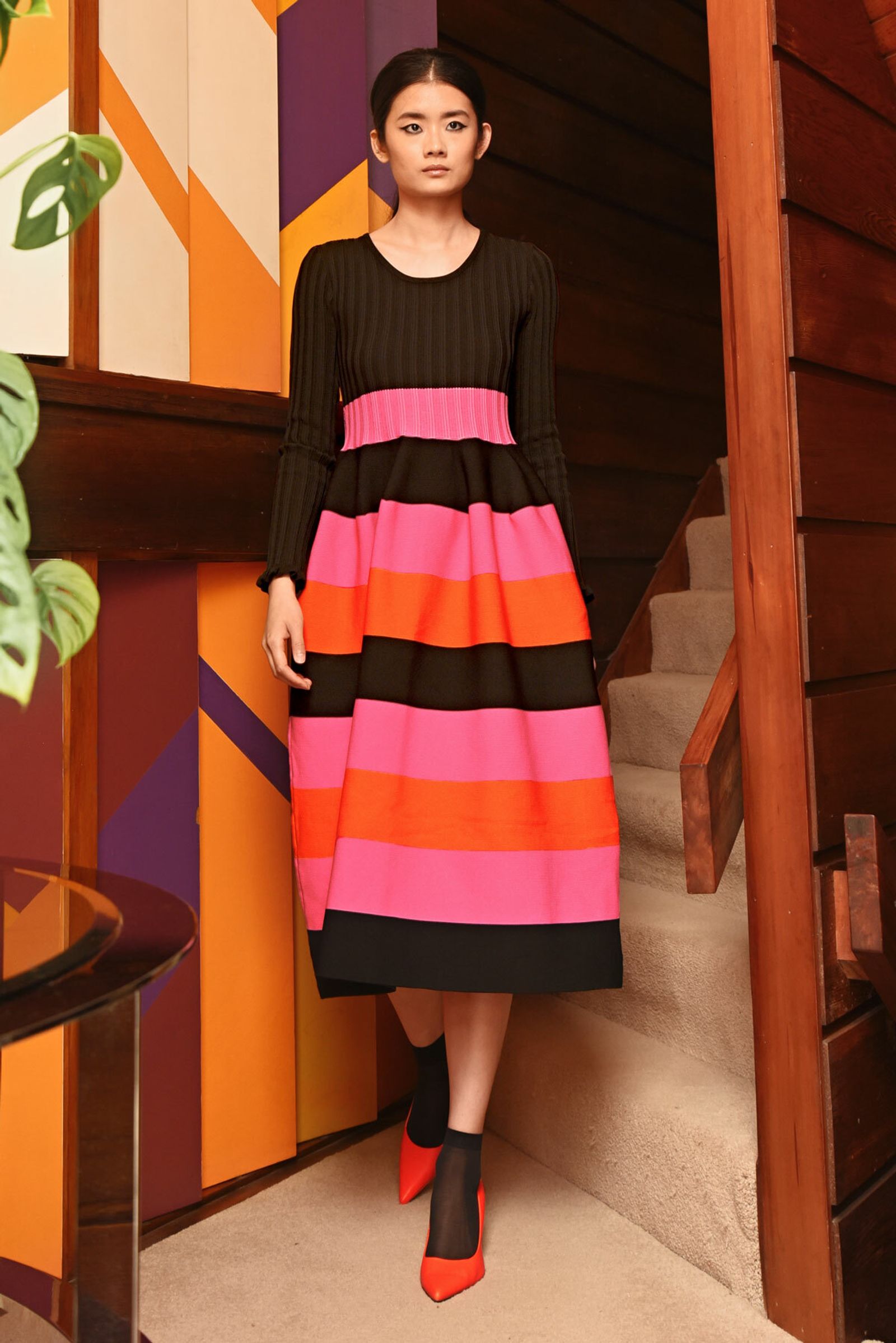 STRIPE WRITER DRESS