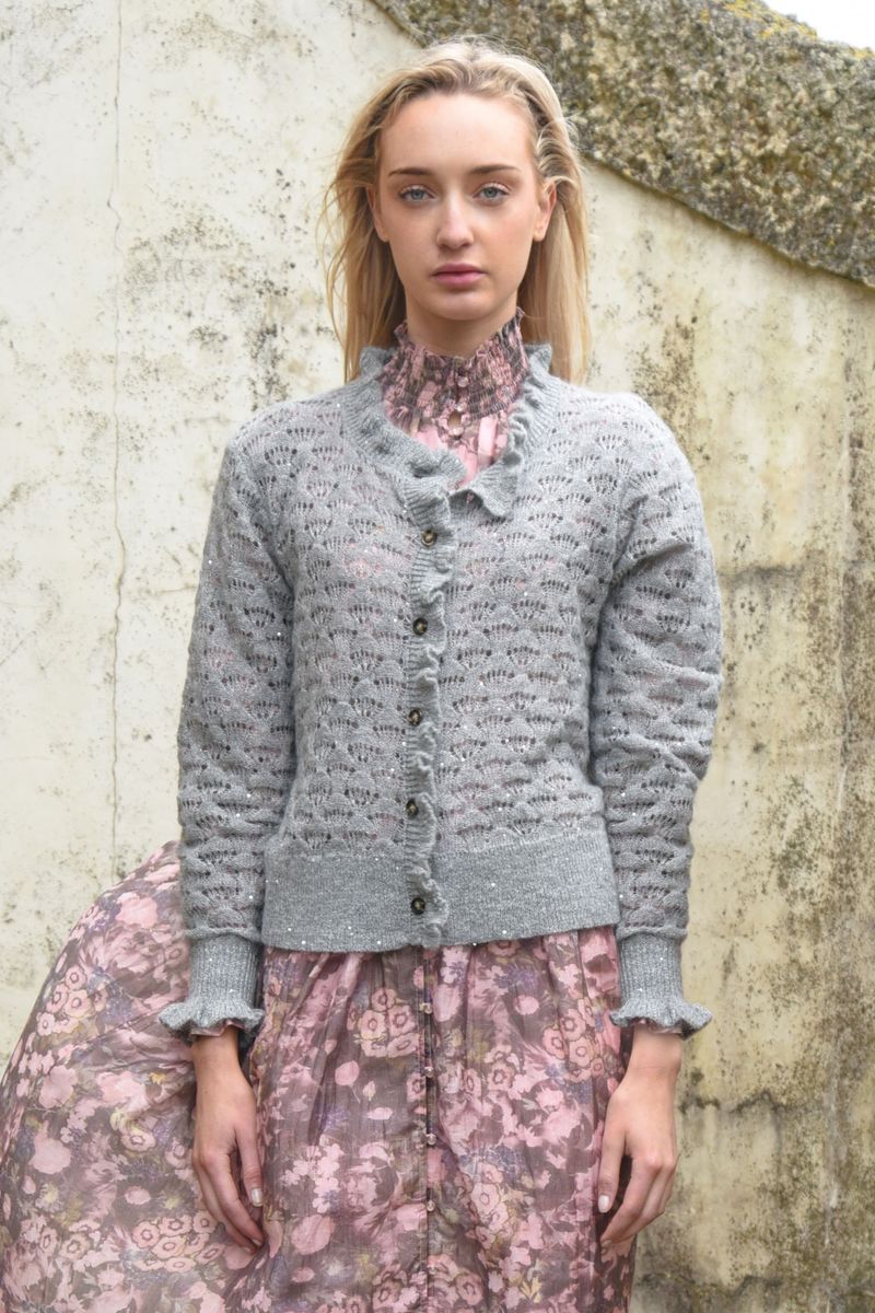 									RUFFLE UP CARDIGAN
			