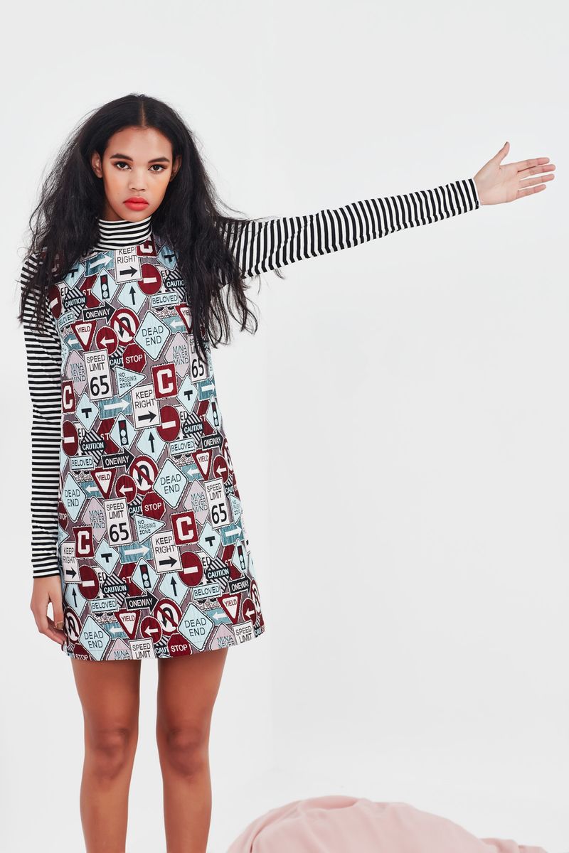 MOD SQUAD DRESS
								, 			NECK DEEP TOP