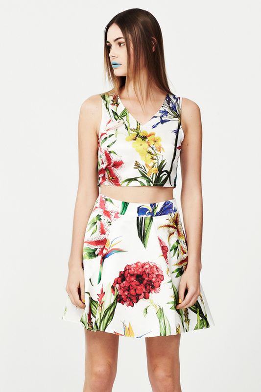 FLORA BOTANICA 'OVER THE CROP' TOP
								, 			FLORA BOTANICA 'THE SKIRT LOCKER' SKIRT