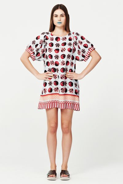 POMEGRANATE PUNCH 'JUICY GOSSIP' DRESS