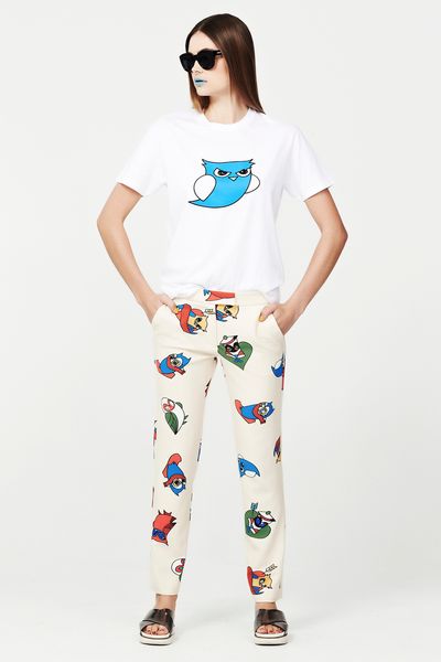 COTTON BUDS 'BIRD EYE' TOP
								, 			OWL PLAY 'LADY DANGER' PANT