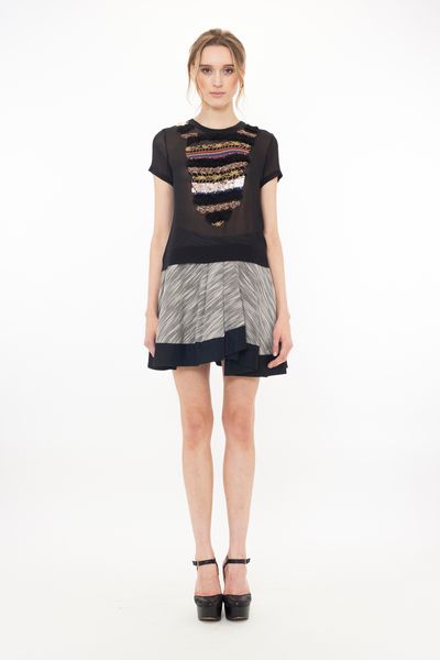 Coachella 'Backstage' top
								, 			Straight Star 'Stripe Up' skirt