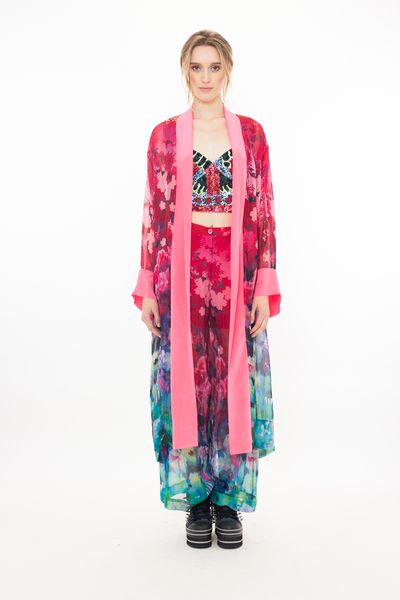 Phagwah 'Oracle' kimono
								, 			Guerrier De Rainbow 'Beaudette' bustier
								, 			Phagwah 'Happy Go Lucky' pant