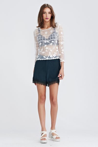 8 SYMBOL RULES 'EMBROID ME' TOP
								, 			DON'T BURST MY BUBBLE 'DULCE DE LECHE' SHORTS