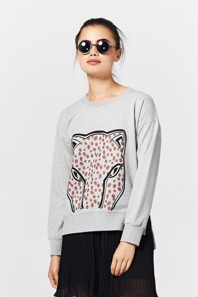 MEOW 'TAKE CAT' SWEATSHIRT
								, 			PLEAT STREET HOOLIGANS 'SKINI MINI' SHORTS