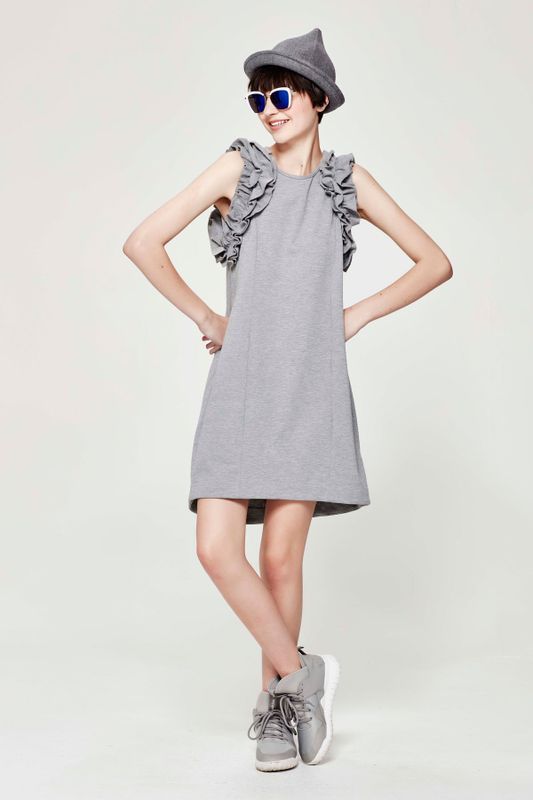 NIGHT AND GREY 'FRILL GOT IT' DRESS