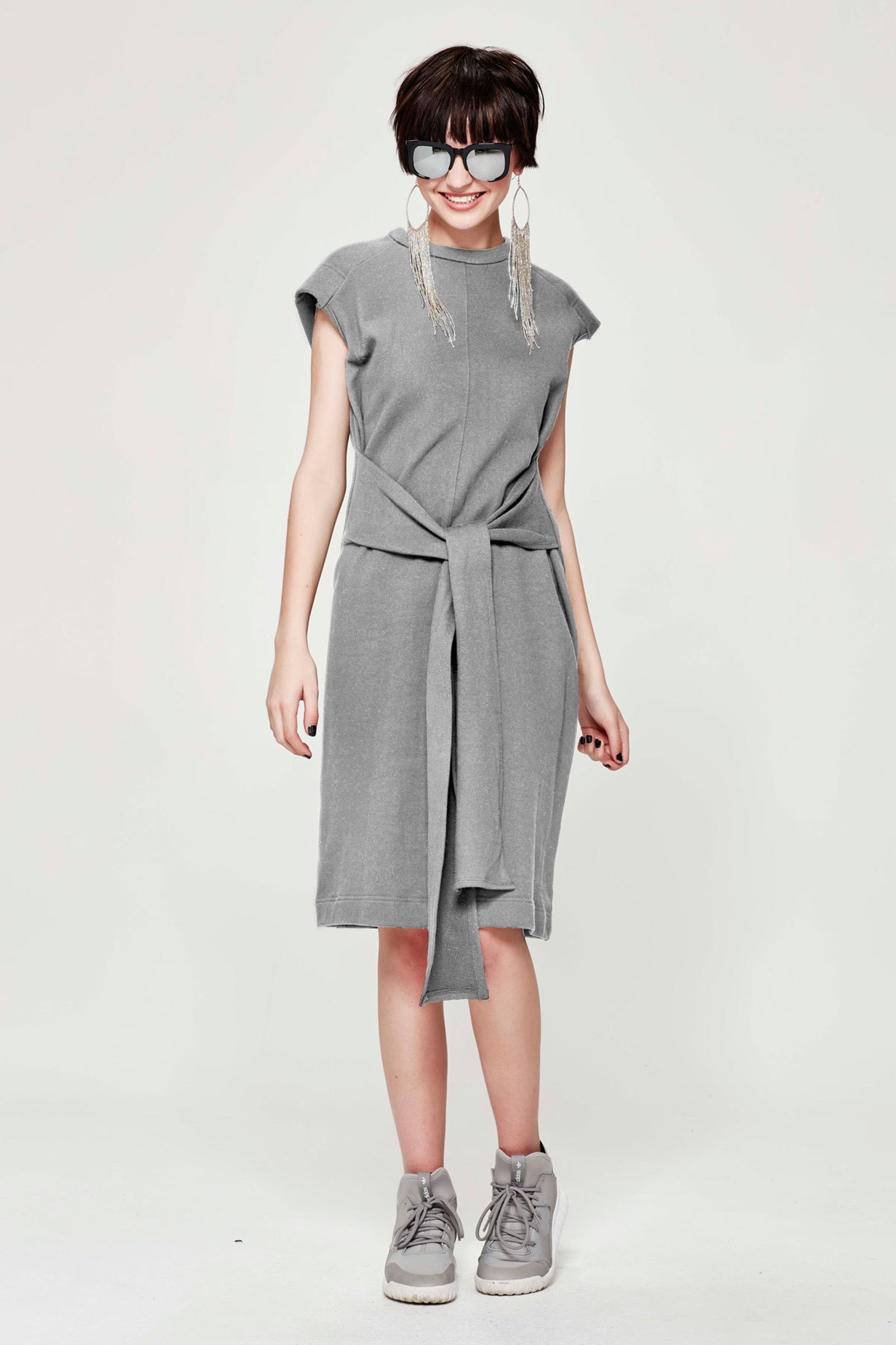 NIGHT AND GREY 'LIFE OF TIE' DRESS