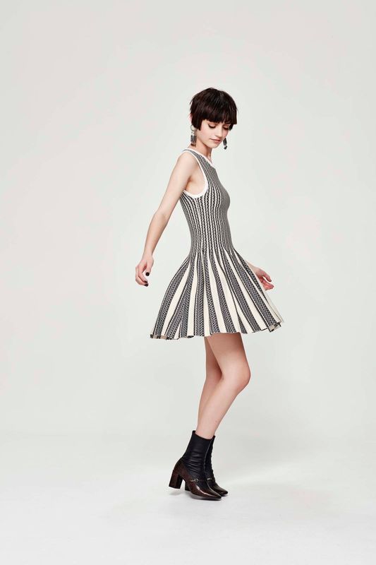 FULL OF KNIT 'ETCH-SKETCH' DRESS