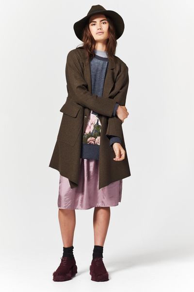 OLIVE BRANCH 'ROUGH AROUND THE EDGES' COAT
								, 			LAZY SUNDAY 'STRIKE A ROSE' SWEATSHIRT
								, 			ROYAL NOISE 'MIDNIGHT IN PARIS' SKIRT