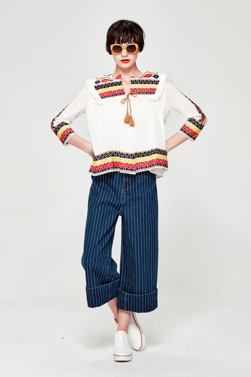 MOROCCIN' IT 'TANGINE DREAM' TOP
								, 			CAN YOU KICK IT 'GOOD JEAN POOL' PANT