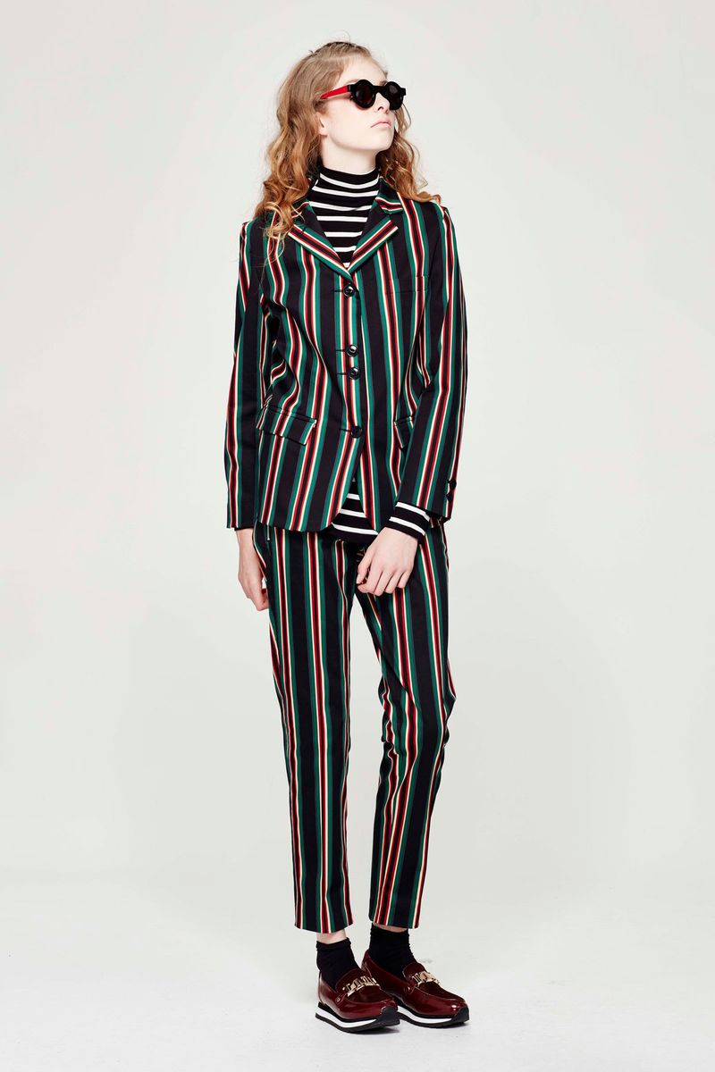 TRAFFIC LIGHTS 'SUNSET STRIPE' JACKET
								, 			TRAFFIC LIGHTS 'THAT ZIP HAS SAILED' PANT
								, 			KNIT OF ARMOUR 'STRIPE ON STRIPE OFF' TOP