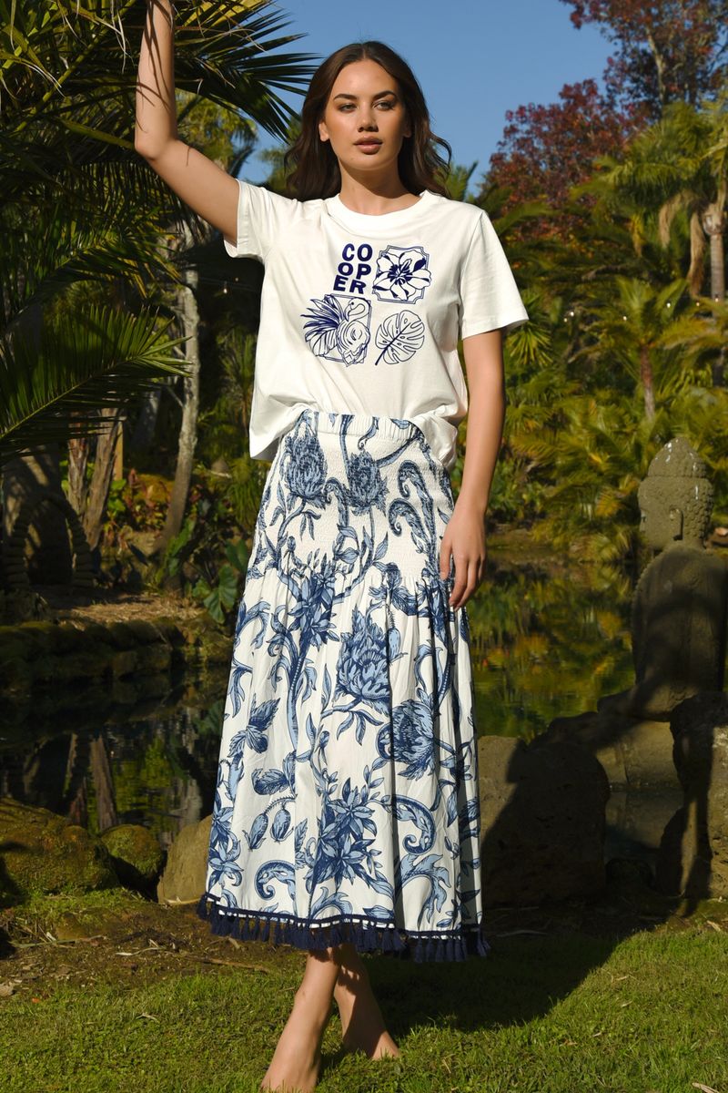 									A SHIRR DELIGHT SKIRT
			