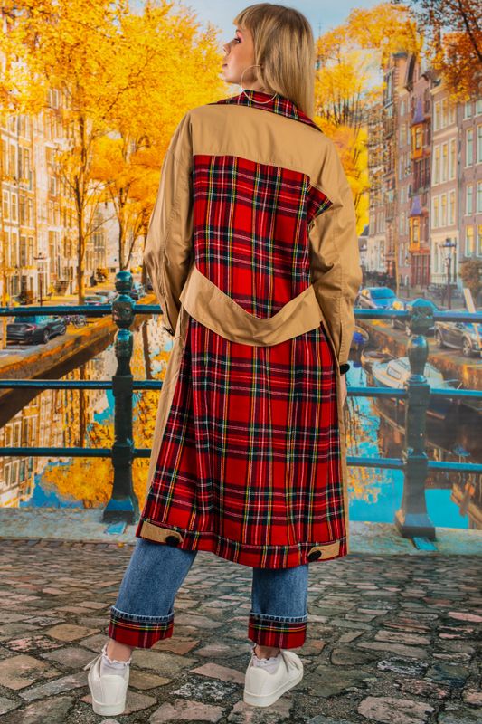 CHRIS TARTAN TRENCH