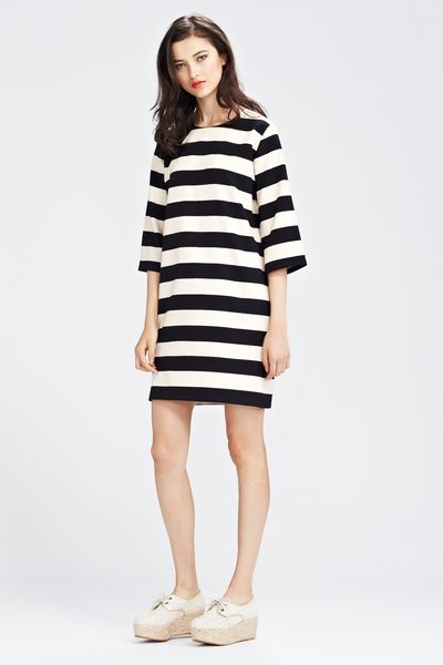 IN A STRIPE LINE 'STRAIGHTEN UP' DRESS