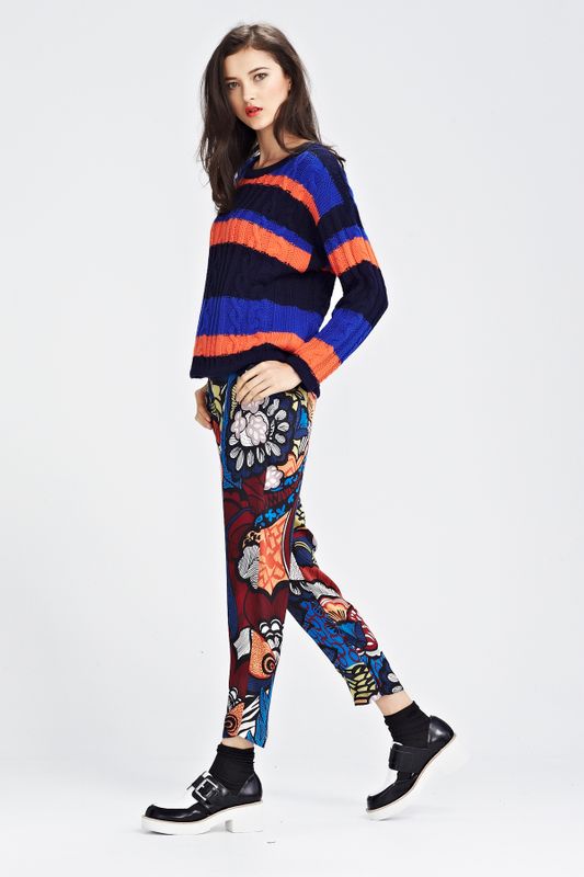 MIXTURE PERFECT 'COMBO NO.5' SWEATER
								, 			PARADISO 'FLOWERING PANTS' PANT