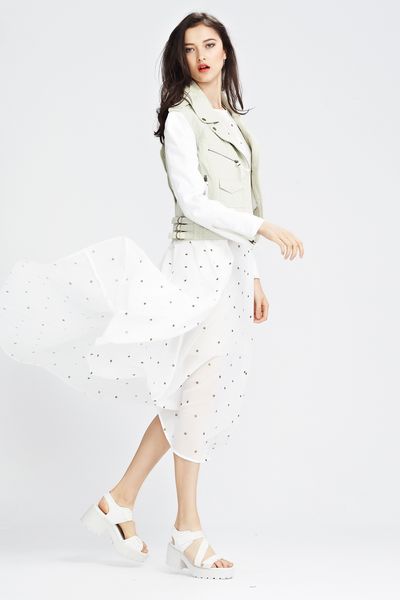 SWEET MEMORIES 'PEARL' JACKET
								, 			SEEING SPOTS 'WALKING ON SUNSHINE' DRESS