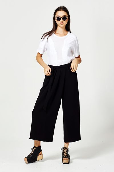 PIECES OF ME 'RUFFLE ALONG' TOP
								, 			CREPE TIMES 'PANTS FOR NOTHING' PANTS