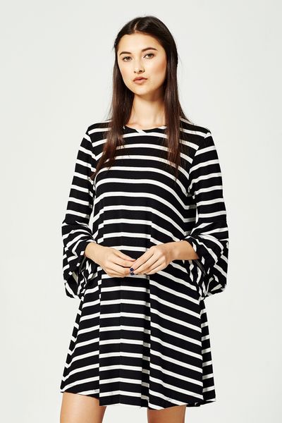 STRIPE FOR THE PICKING 'MY FLARE LADY' DRESS