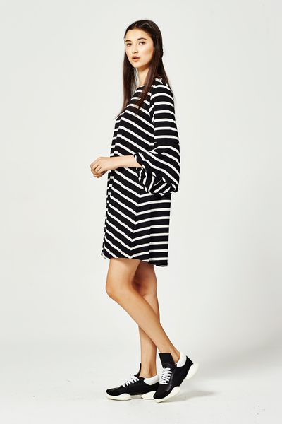 STRIPE FOR THE PICKING 'MY FLARE LADY' DRESS