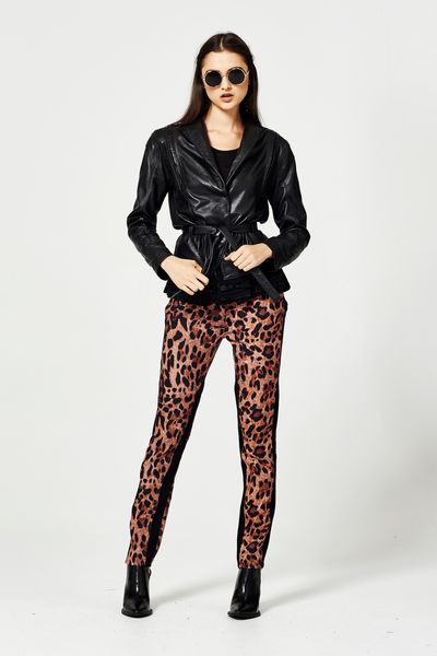 BLACK ROSE 'POWER HEIST' JACKET
								, 			PIECES OF ME 'CROSS YOUR TEES' TOP
								, 			BIG SPOTS TO FILL 'A LADY OF LEOPARD' PANTS