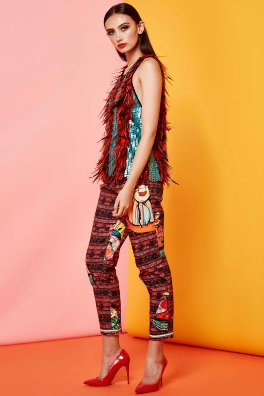 Half Way To Mexico Trousers
								, 			Top To Tail Top
