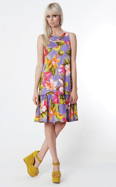 FRUIT SALAD 'COCONUT SHY' DRESS