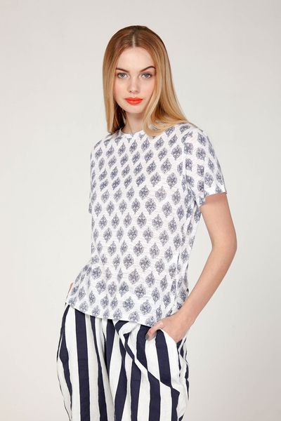 PAISLEY STUPID LOVE 'IN THE NAVY' TOP