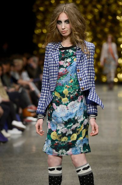 TIBETAN PICNIC 'CHECK IT OUT' JACKET
								, 			MONET 'MONET LENDER' DRESS