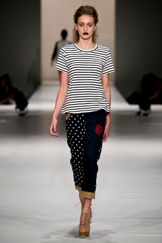 Nautical Mile 'Sripe Poker' top
								, 			Bikram Polka 'Doesnt Cut The Mustard' pant