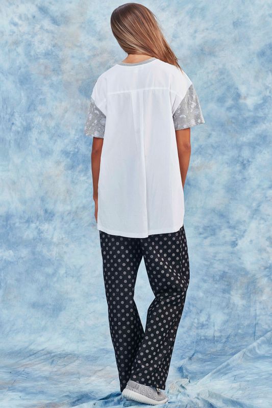 FLOCK STAR TOP
								, 			SPOT AMUSED PANTS