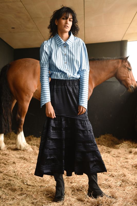 LET THE PLEAT DROP SKIRT
								, 			ROMAN HOLIDAY SHIRT