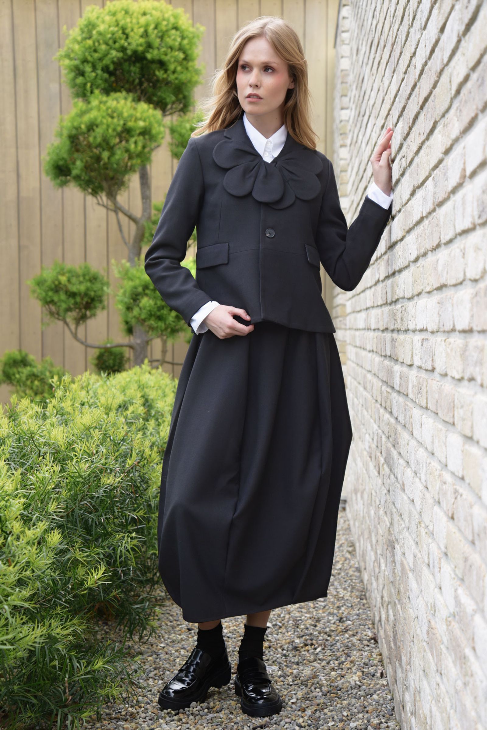 									PETAL PERFECT JACKET
								, 			SUIT CAMP SKIRT
			