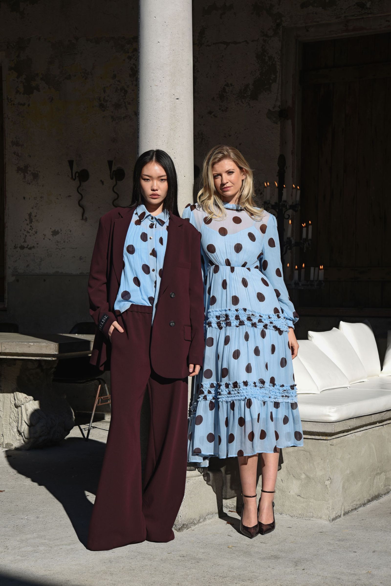 									MY BOYFRIEND IS BACK BLAZER
								, 			TWEEDLE DEE BLOUSE
								, 			WALK AND TALK PANT
								, 			MADAME ROUCHE DRESS
			