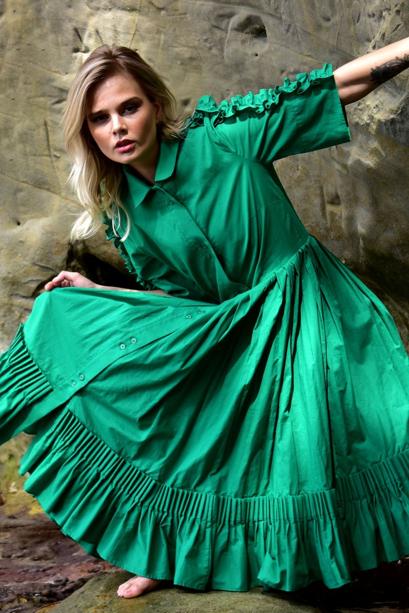 PLEAT STREET DRESS